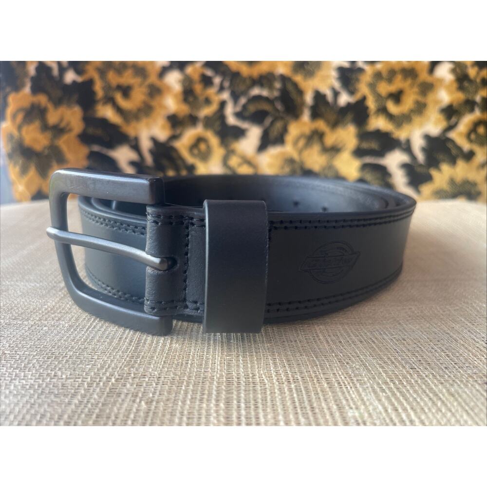 Dickies Men’s Black Leather Belt Size 50